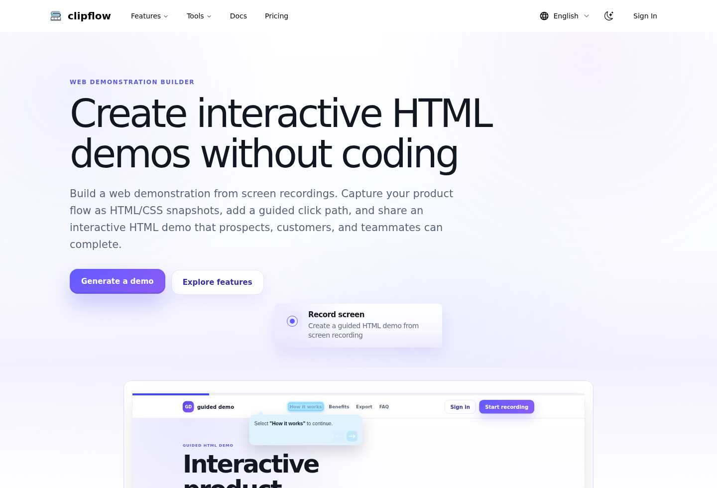 Guided HTML Demo Step 2.1