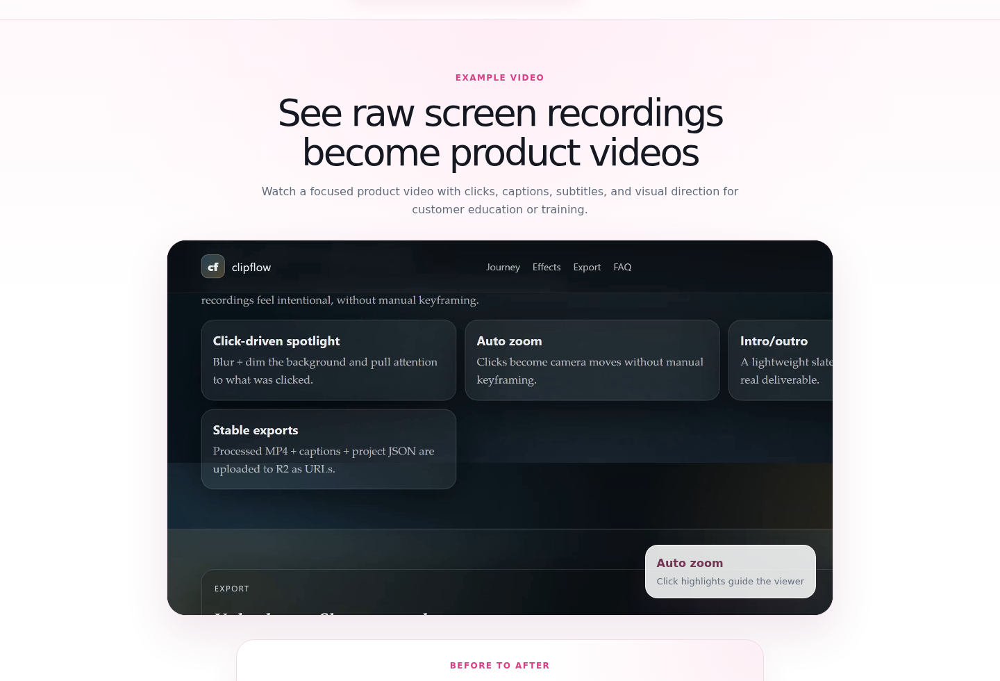Video Features Step 3.3